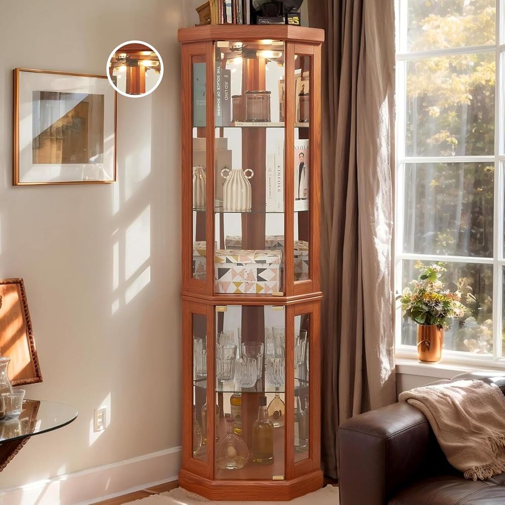 Wine & Beer Tours Of Nova Scotia - 70 Tall Illuminated Glass Display Case