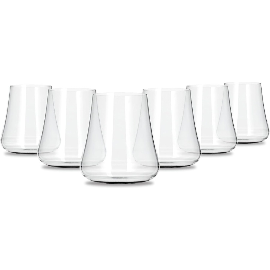 Wine Beer Whiskey - Stemless Crystal Wine Glasses Set of