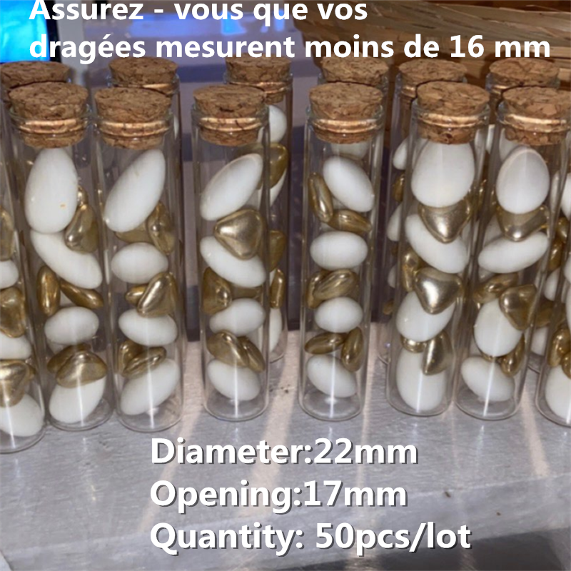 Bottle Stopper Set - 50 pcs/lot Diameter 22mm Dragees Glass