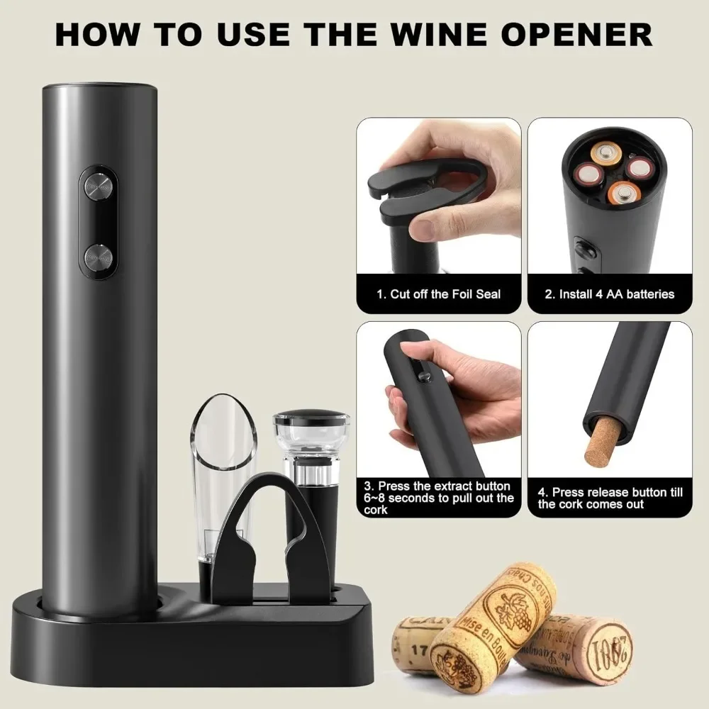 Electric Wine Opener Set Elect - Bottle Stopper Set 评论和价格