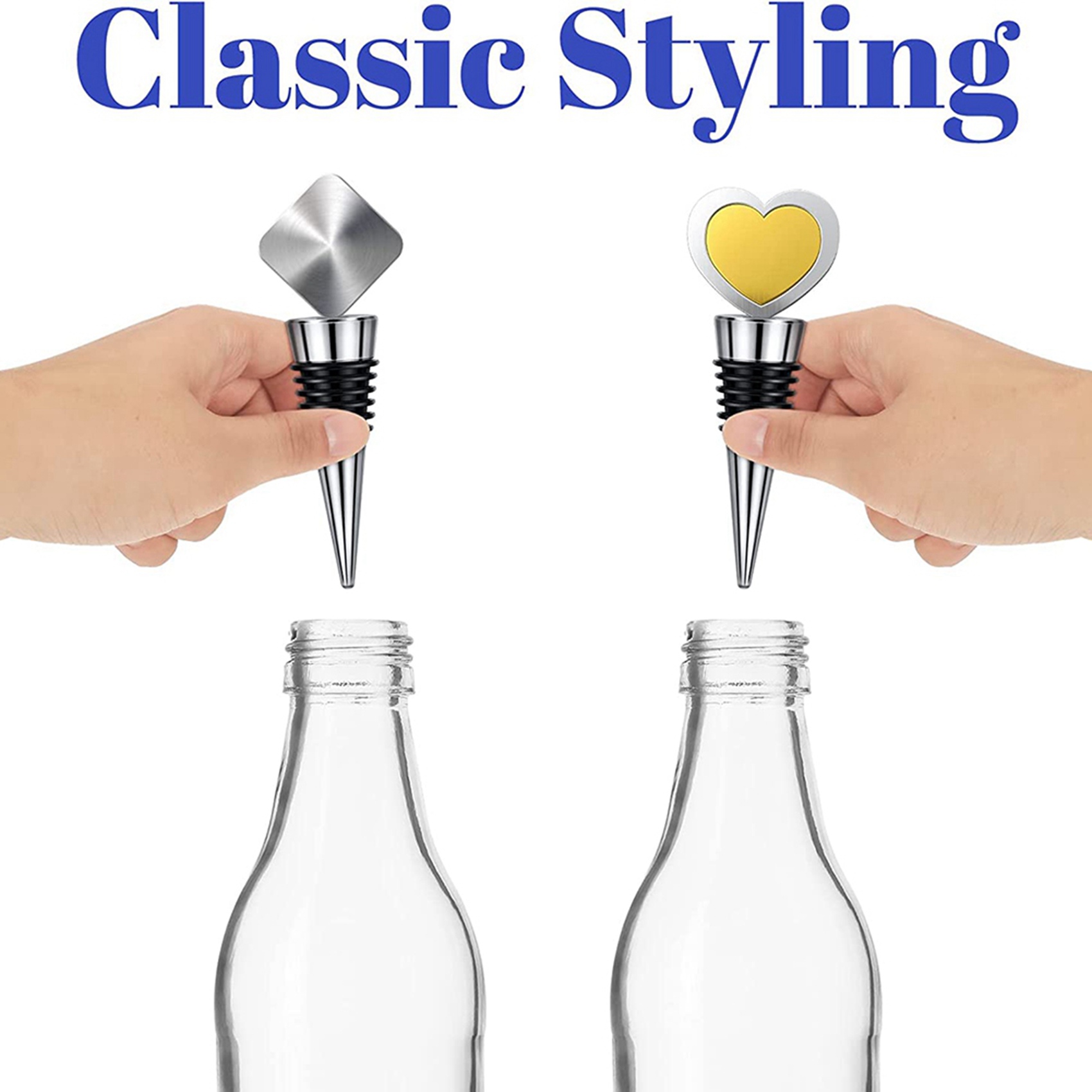 AB34-12 Pieces Metal Bottle St - Bottle Stopper Set 评论和价格