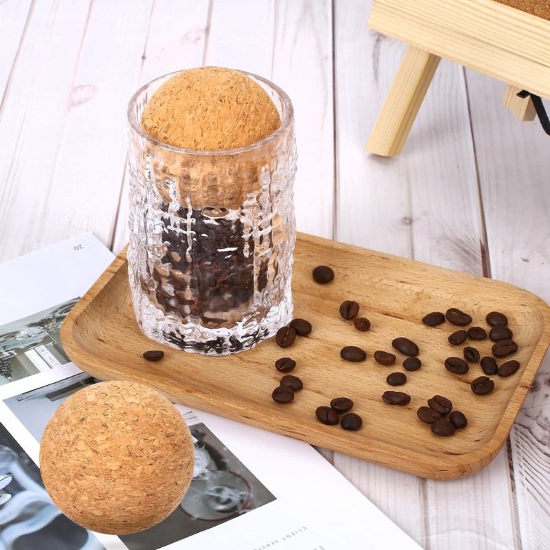Set of 2 2.4 Inch Cork Ball St - Bottle Stopper Set 评论和价格