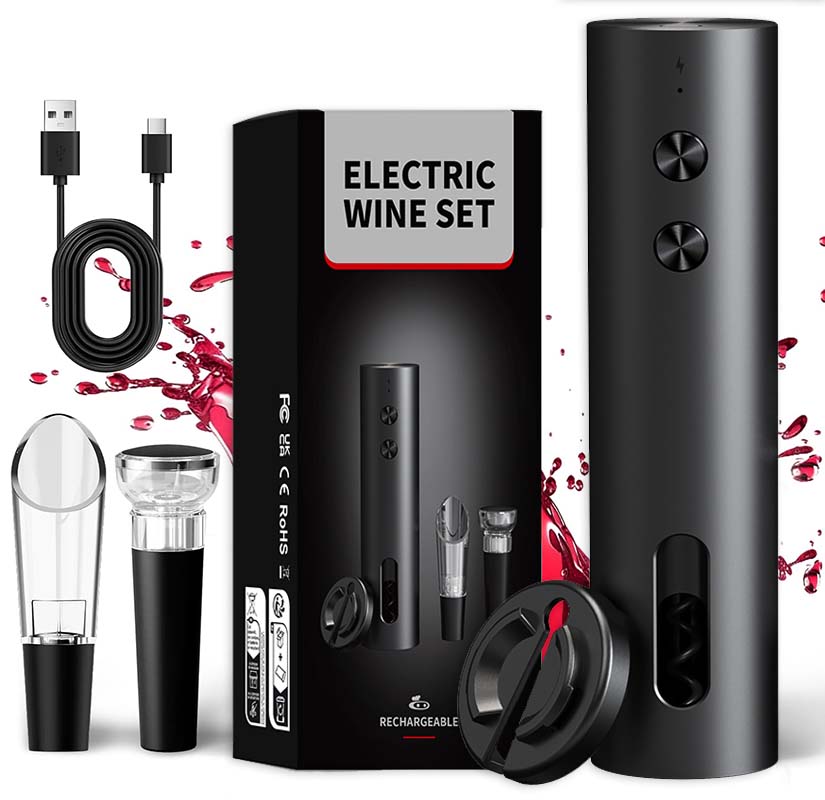 4-in-1 Electric Bottle Wine Op - Bottle Stopper Set 评论和价格