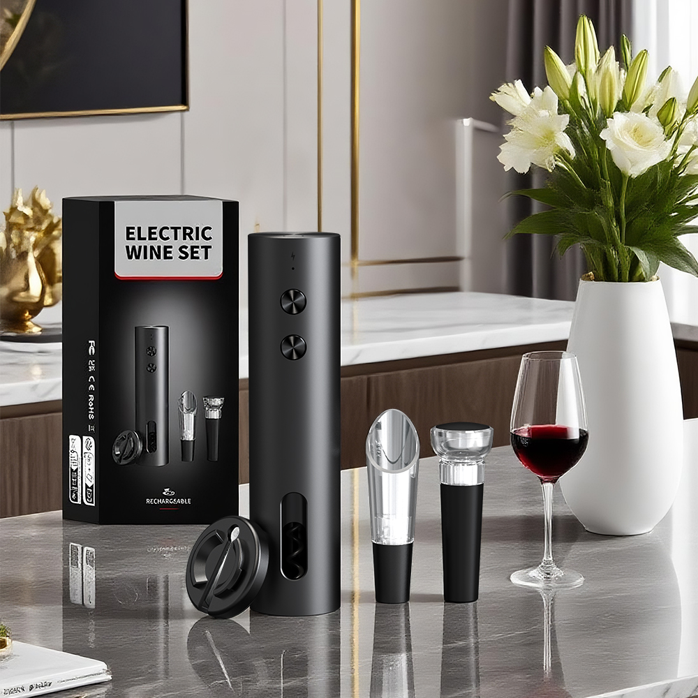 4-in-1 Electric Bottle Wine Op - Bottle Stopper Set 评论和价格