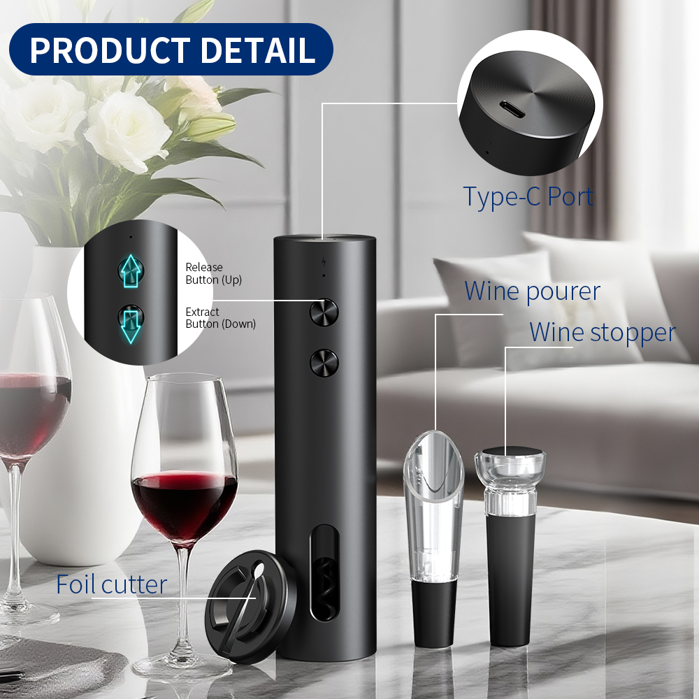 4-in-1 Electric Bottle Wine Op - Bottle Stopper Set 评论和价格