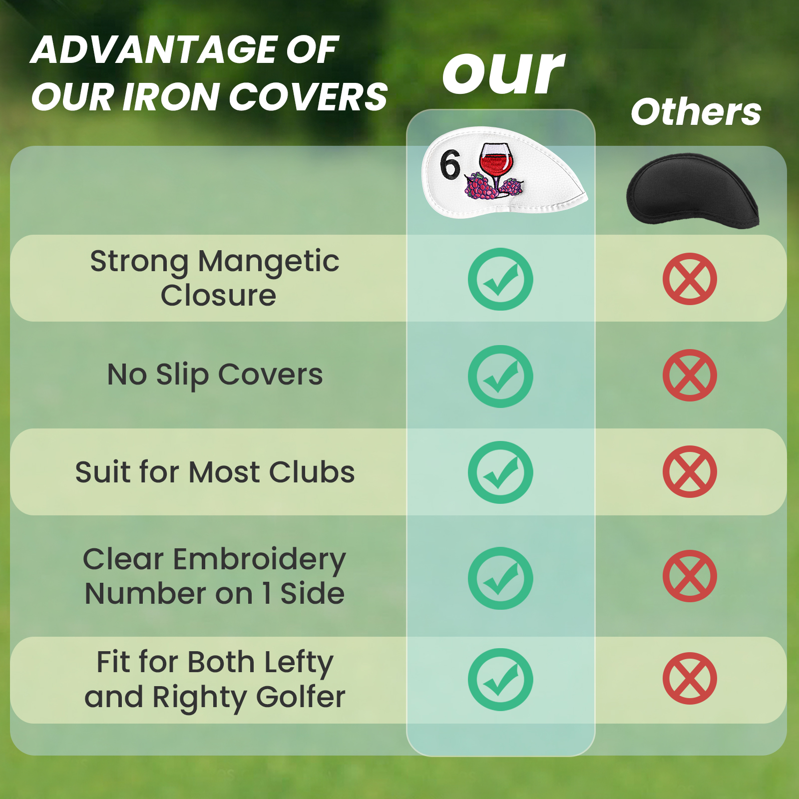 Magnetic Golf Club Head Covers - Wine & Beer Quito 评论和价格