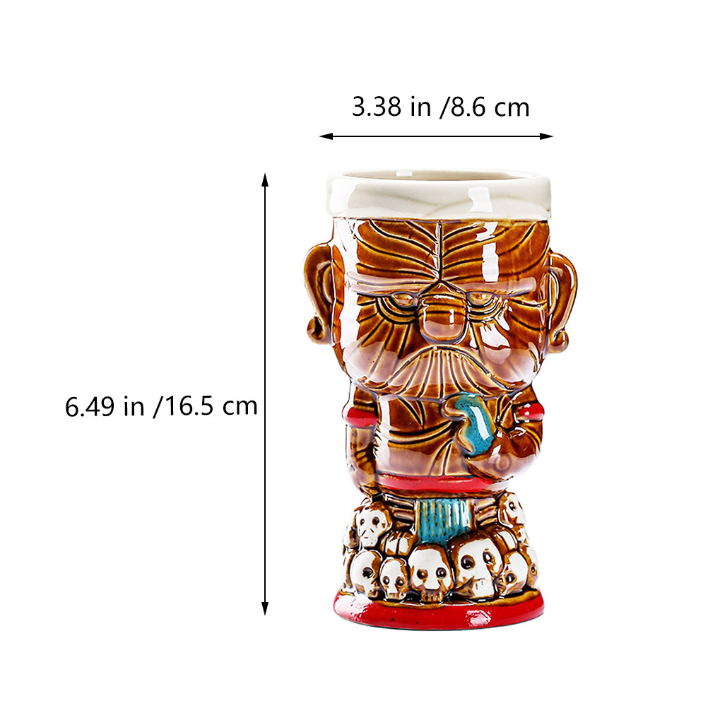 1Pcs Ceramic Totem Wine Cup La - Wine Beer Whiskey 评论和价格
