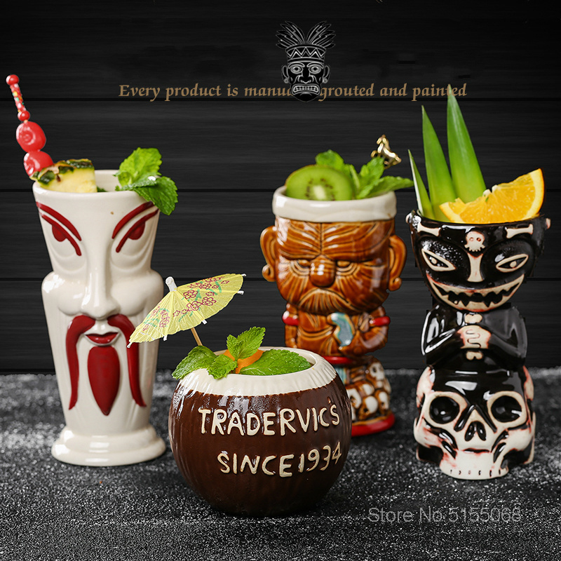 Tiki Mug Ceramic Cocktail Glas - Wine With Beer Mix 评论和价格