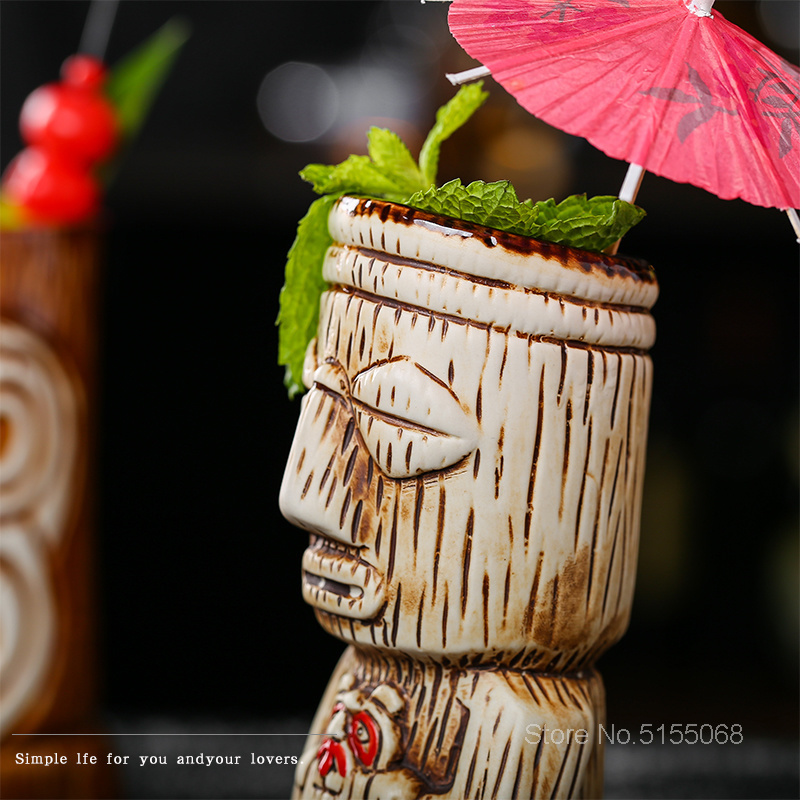 Tiki Mug Ceramic Cocktail Glas - Wine With Beer Mix 评论和价格