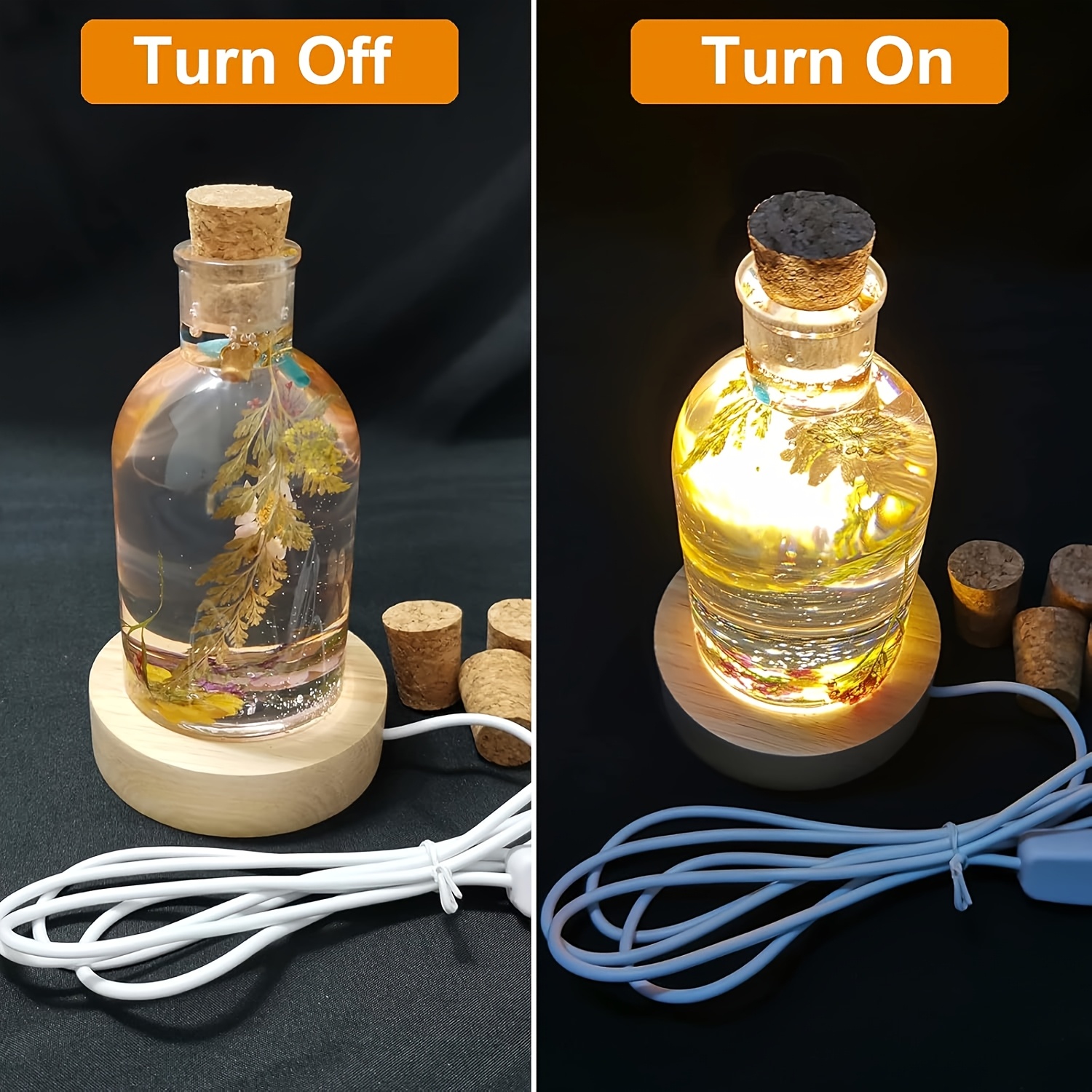 Drift Bottle Light Resin Mold  - Bottle Stopper Set 评论和价格