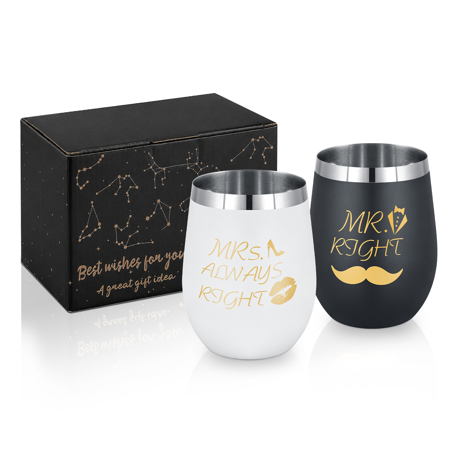 Stainless Steel Gift Box Mug - - Wine With Beer Mix 评论和价格