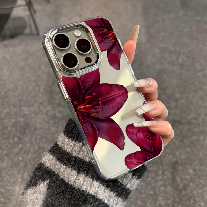 Wine Red Lily Pattern Metal Ph - Wine & Beer Quito 评论和价格
