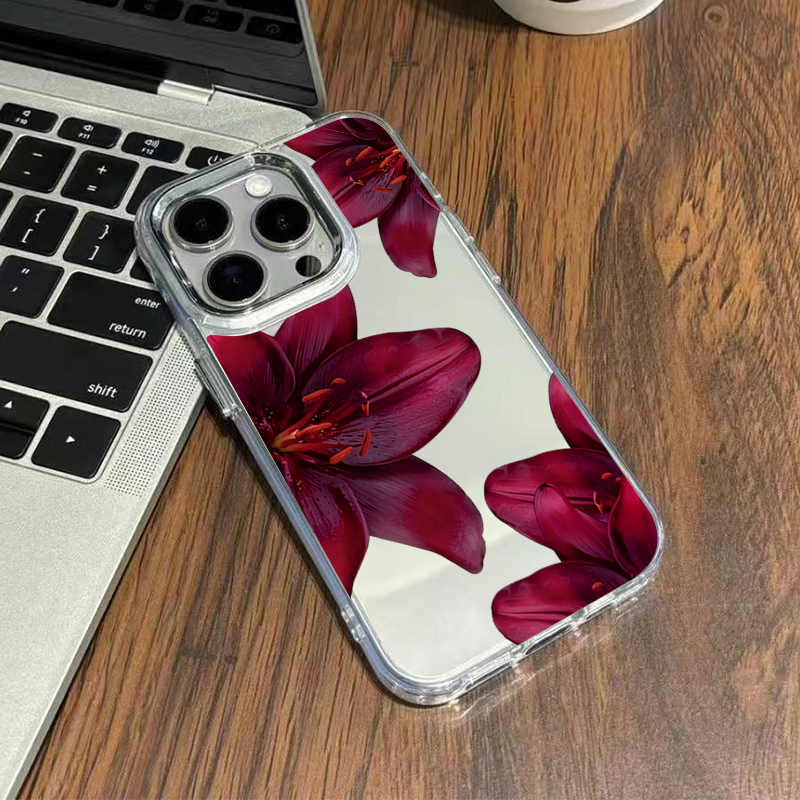 Wine Red Lily Pattern Metal Ph - Wine & Beer Quito 评论和价格