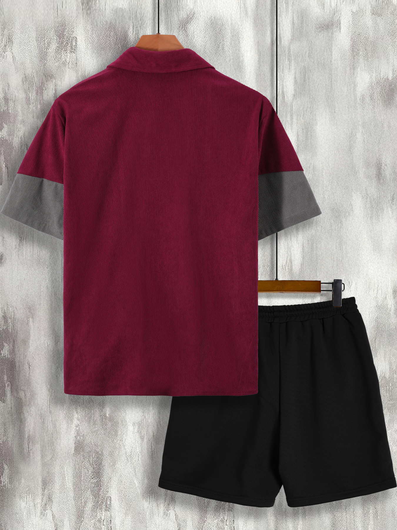 Men's Wine Red & Gray Color Bl - Wine & Beer Quito 评论和价格