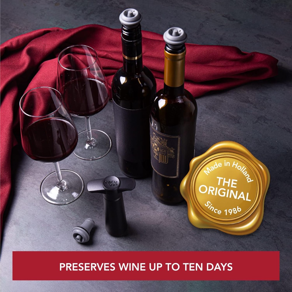 Wine Saver Vacuum Stoppers Set - Bottle Stopper Set 评论和价格