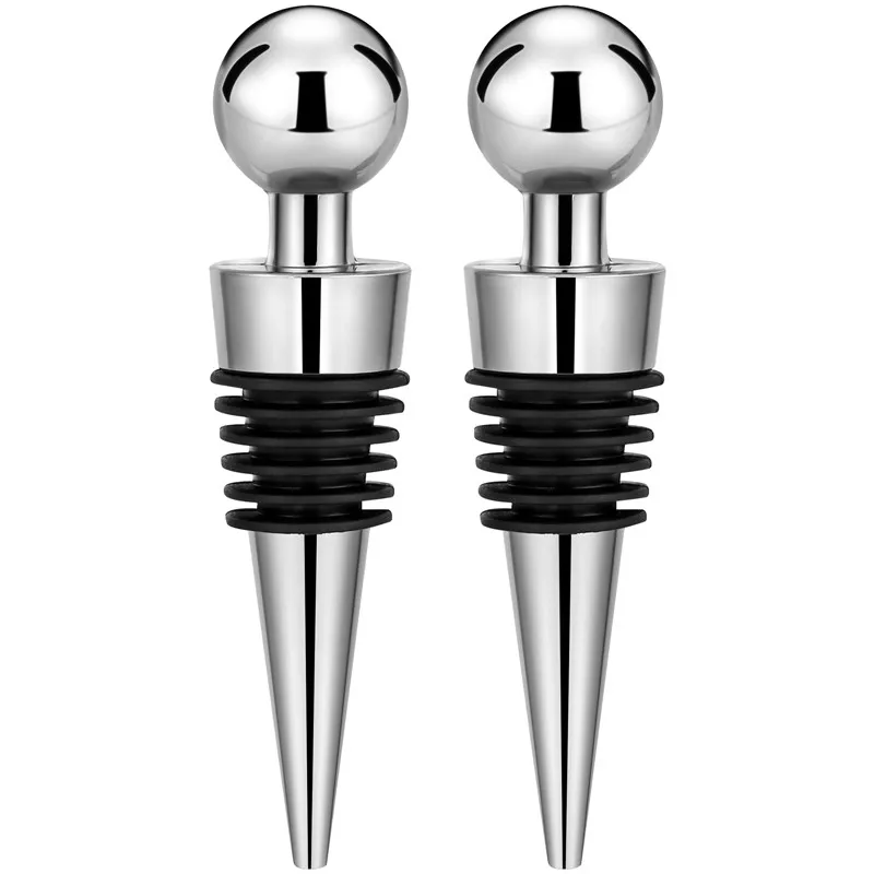 2pcs/set Silver Bottle Stopper - Bottle Stopper Set 评论和价格