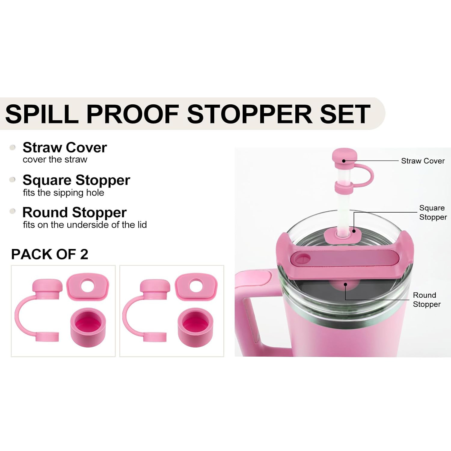 6/12Pcs Accessories for Stanle - Bottle Stopper Set 评论和价格