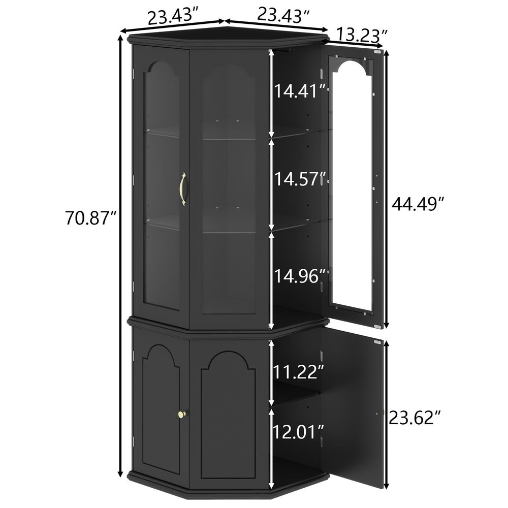 Corner Bar Cabinet w LED Light - Wine & Beer Tours Of Nova Scotia 评论和价格