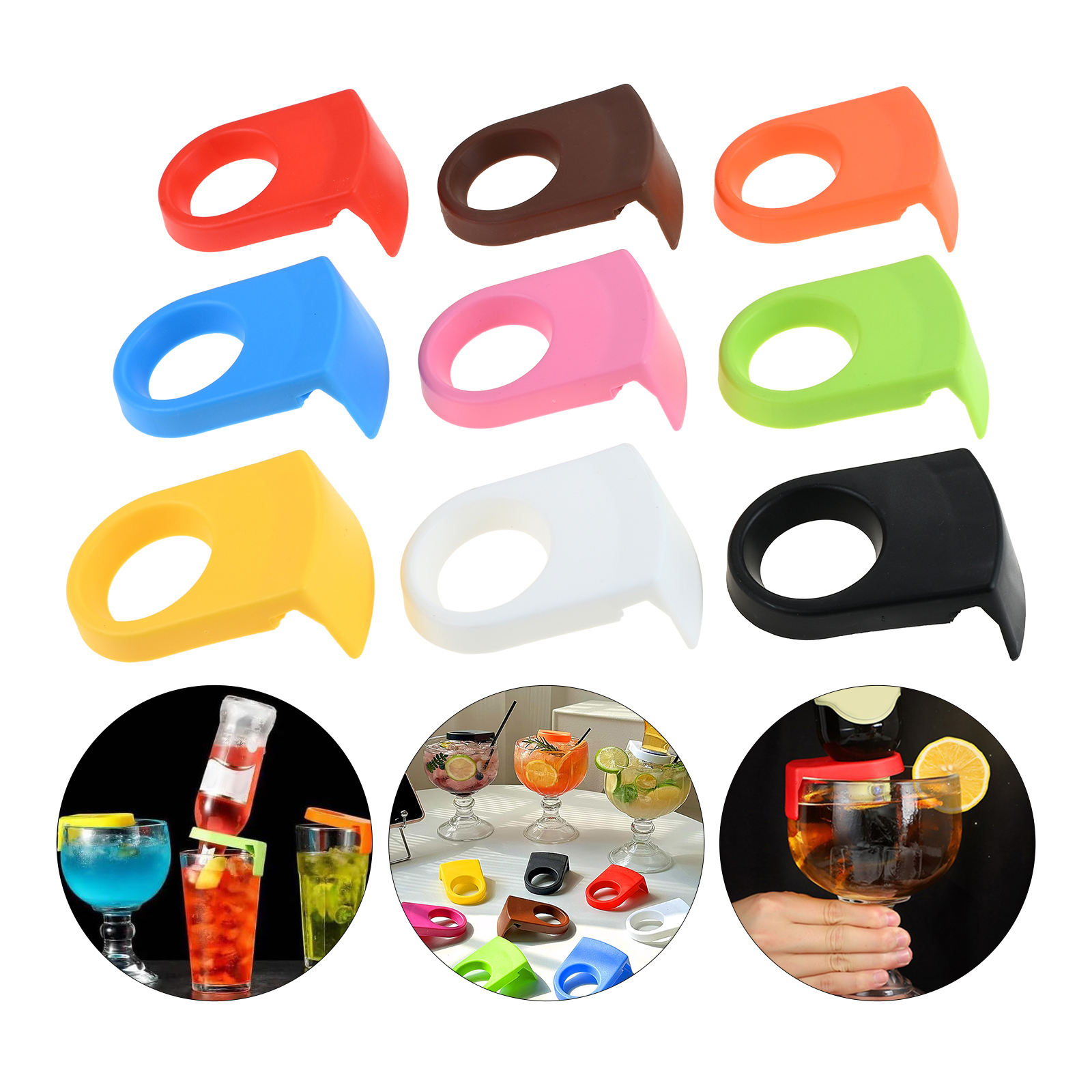9Pcs Bottle Buckle Holder for  - Wine With Beer Mix 评论和价格