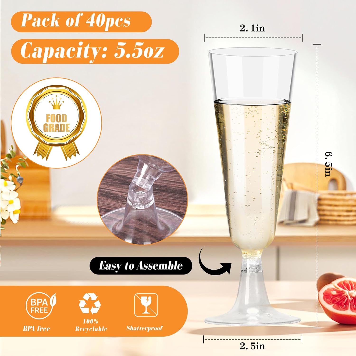 Plastic Champagne Flutes 40 Pa - Wine & Beer Tours Of Nova Scotia 评论和价格